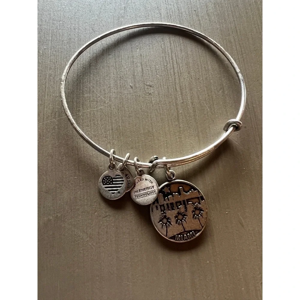 Alex and Ani Bangle Bracelet Lot 11pc Silver Gold Rose Gold Charms
